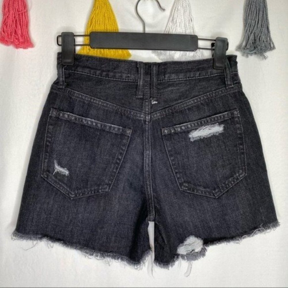 Free People NWT Makai Distressed Cut-Off Shorts in Black - Picture 8 of 12